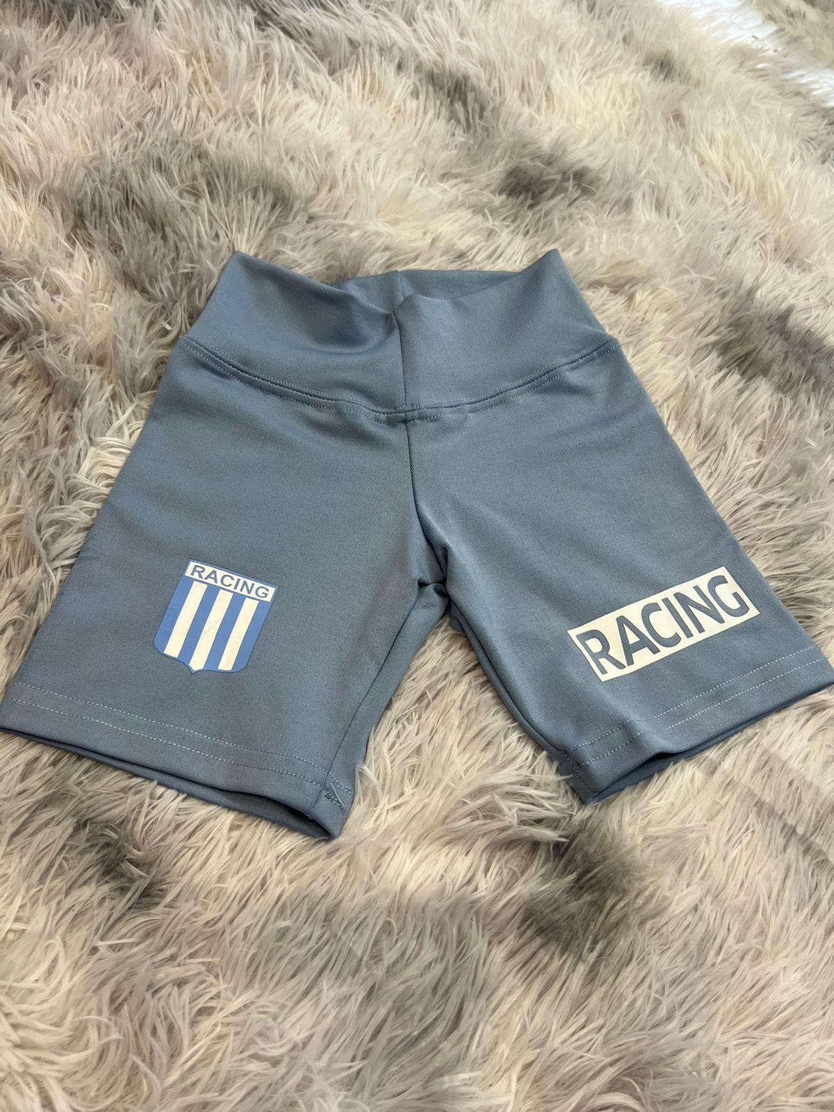 NTDC-0026 Biker niña RACING celeste - Imagen 1