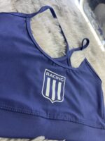 Top Azul escudo blanco