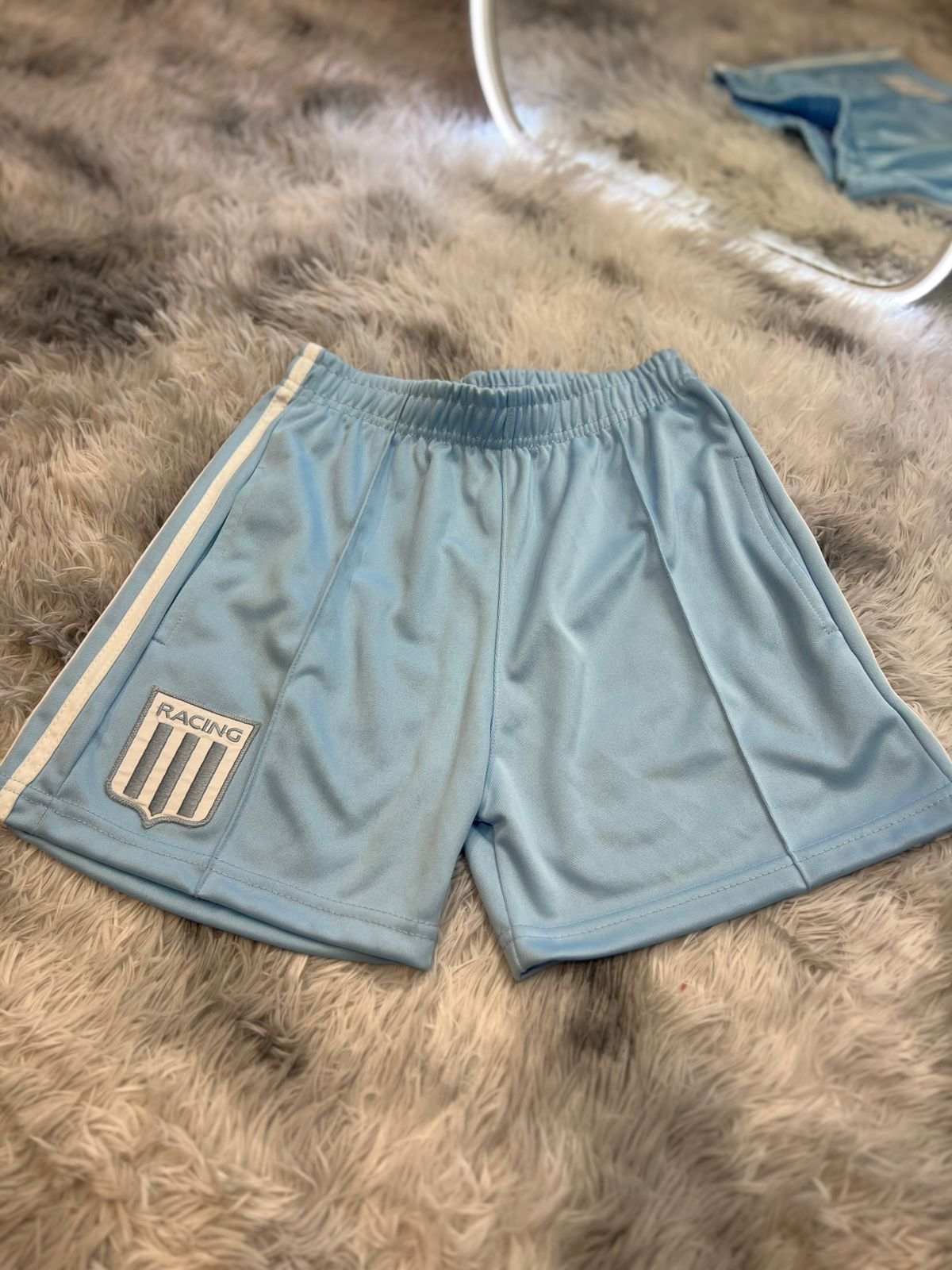 NTDC-0067 SHORT RETRO BORDADO CELESTE - Imagen 1